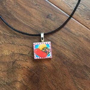 Candy Crush Scrabble Tile Necklace - NWOT